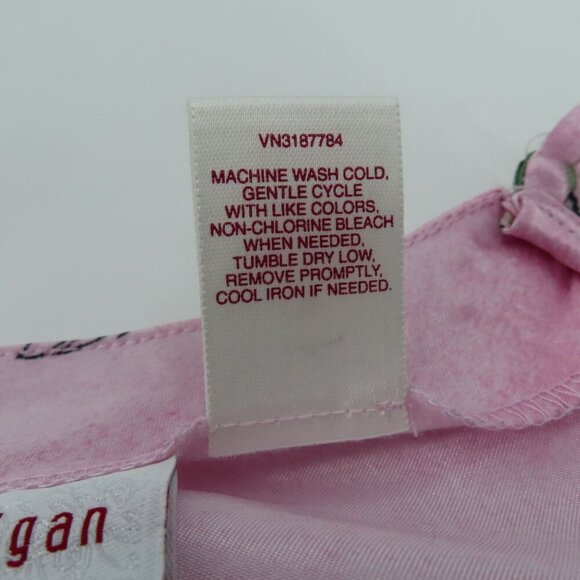 Gilligan & OMalley Women Small Pink Rose Flower V Neck Tank Top Pants Pajama Set - Picture 11 of 13